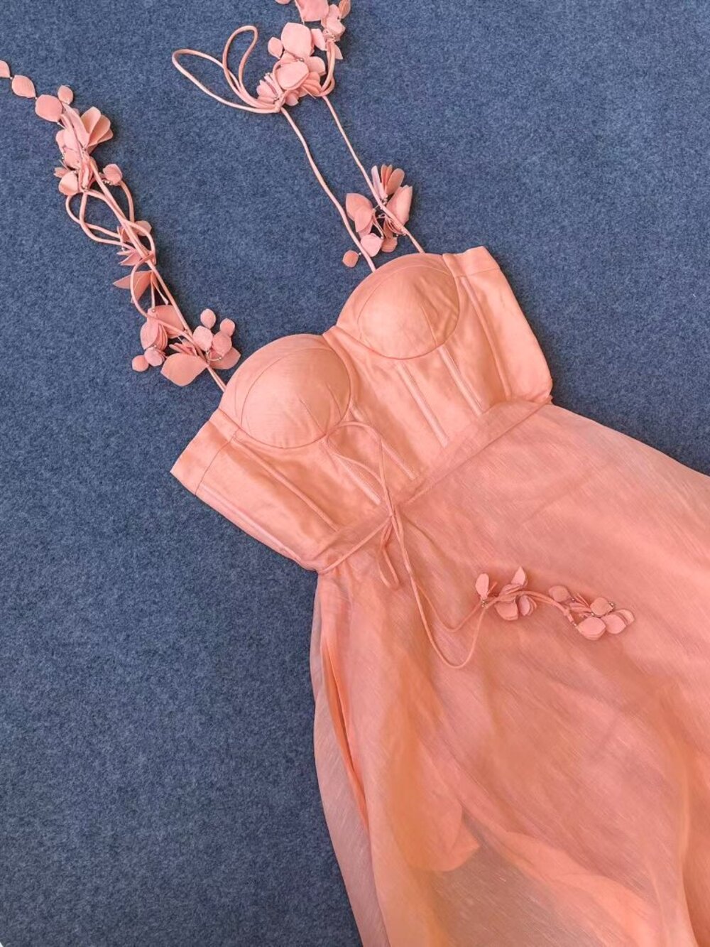 Zimmermann Pink Bustier Floral Strap Midi Dress Size 0 - Picture 6 of 9